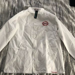 Diamond Supply White Collared lightweight jacket